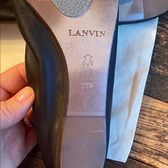 Lanvin Black Leather ballet flats - Picture 4 of 5
